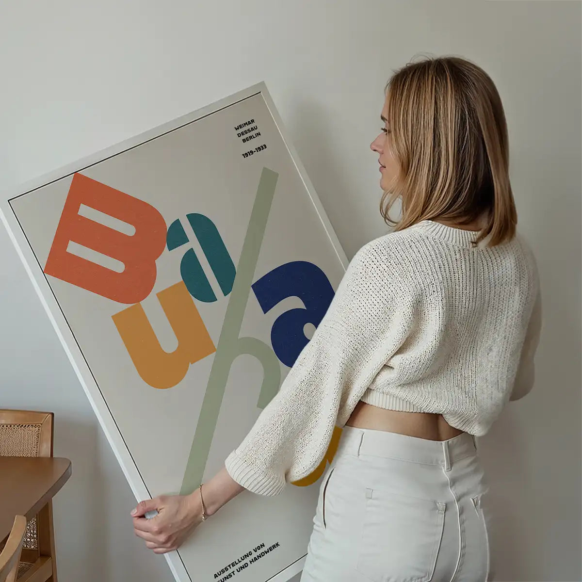 Angled Bauhaus Letters Colour Print