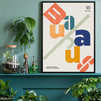 Angled Bauhaus Letters Colour Print