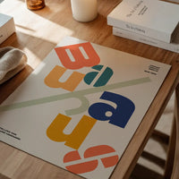 Angled Bauhaus Letters Colour Print