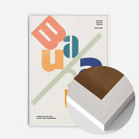 Angled Bauhaus Letters Colour Print