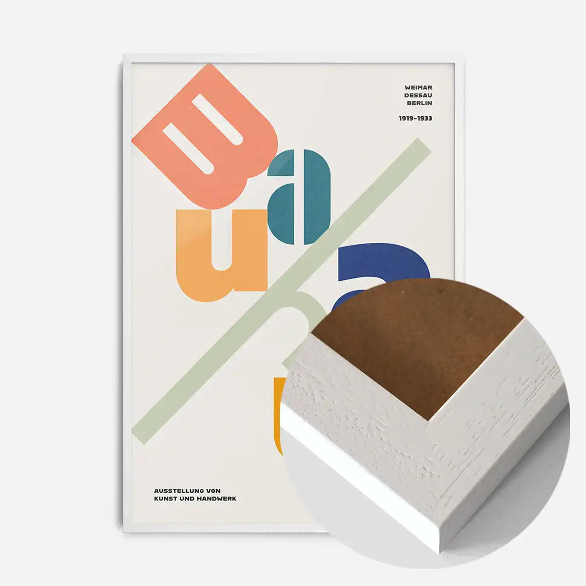 Angled Bauhaus Letters Colour Print