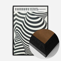 Geometric Swirls Bauhaus Black & White Print