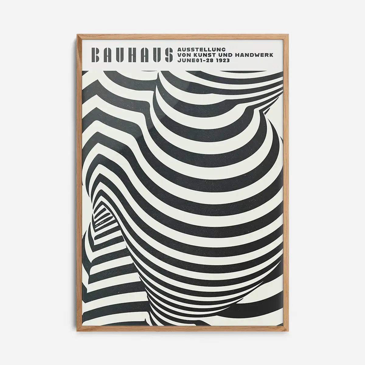 Geometric Swirls Bauhaus Black & White Print