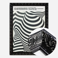 Geometric Swirls Bauhaus Black & White Print