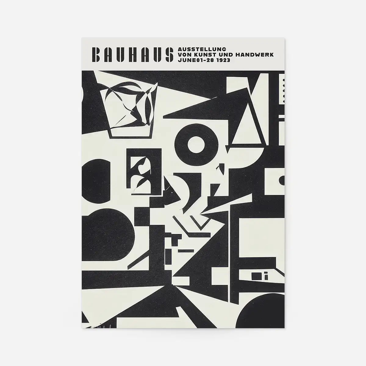 Bauhaus Shapes Black & White Print