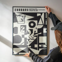 Bauhaus Shapes Black & White Print