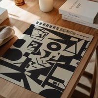 Bauhaus Shapes Black & White Print