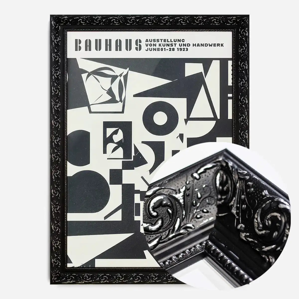 Bauhaus Shapes Black & White Print