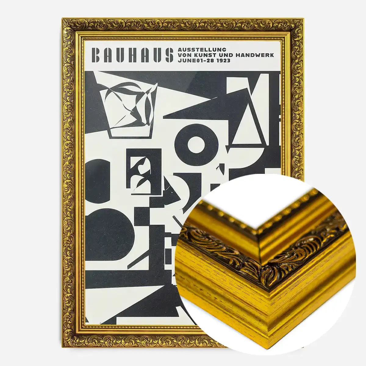 Bauhaus Shapes Black & White Print