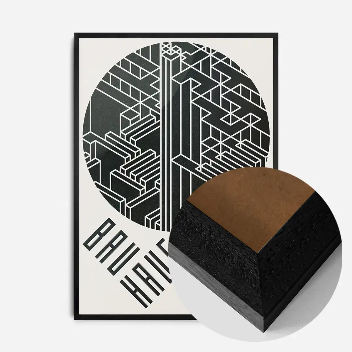 Bauhaus Circle City Black & White Print