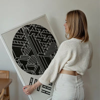 Bauhaus Circle City Black & White Print