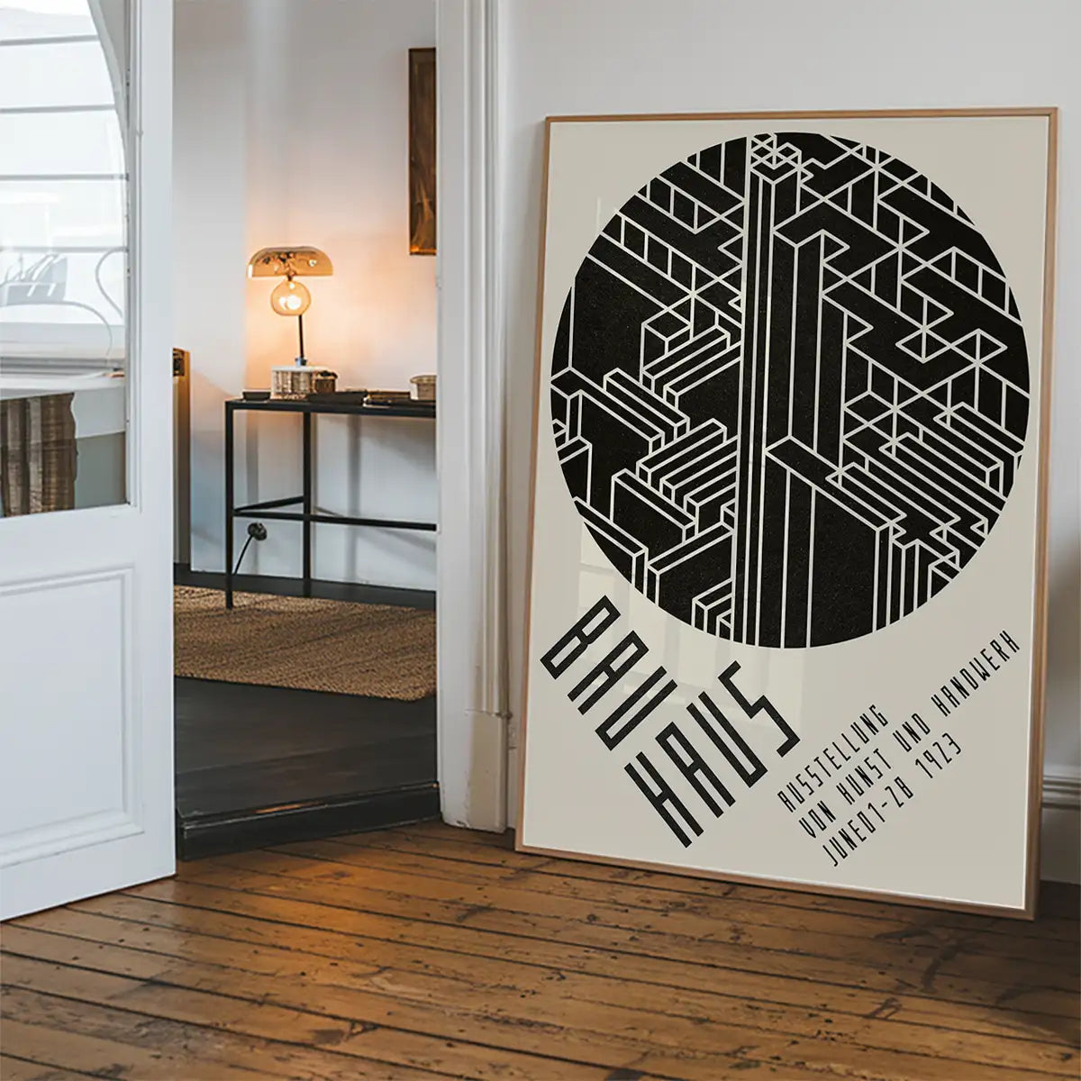 Bauhaus Circle City Black & White Print