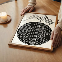 Bauhaus Circle City Black & White Print