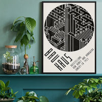 Bauhaus Circle City Black & White Print