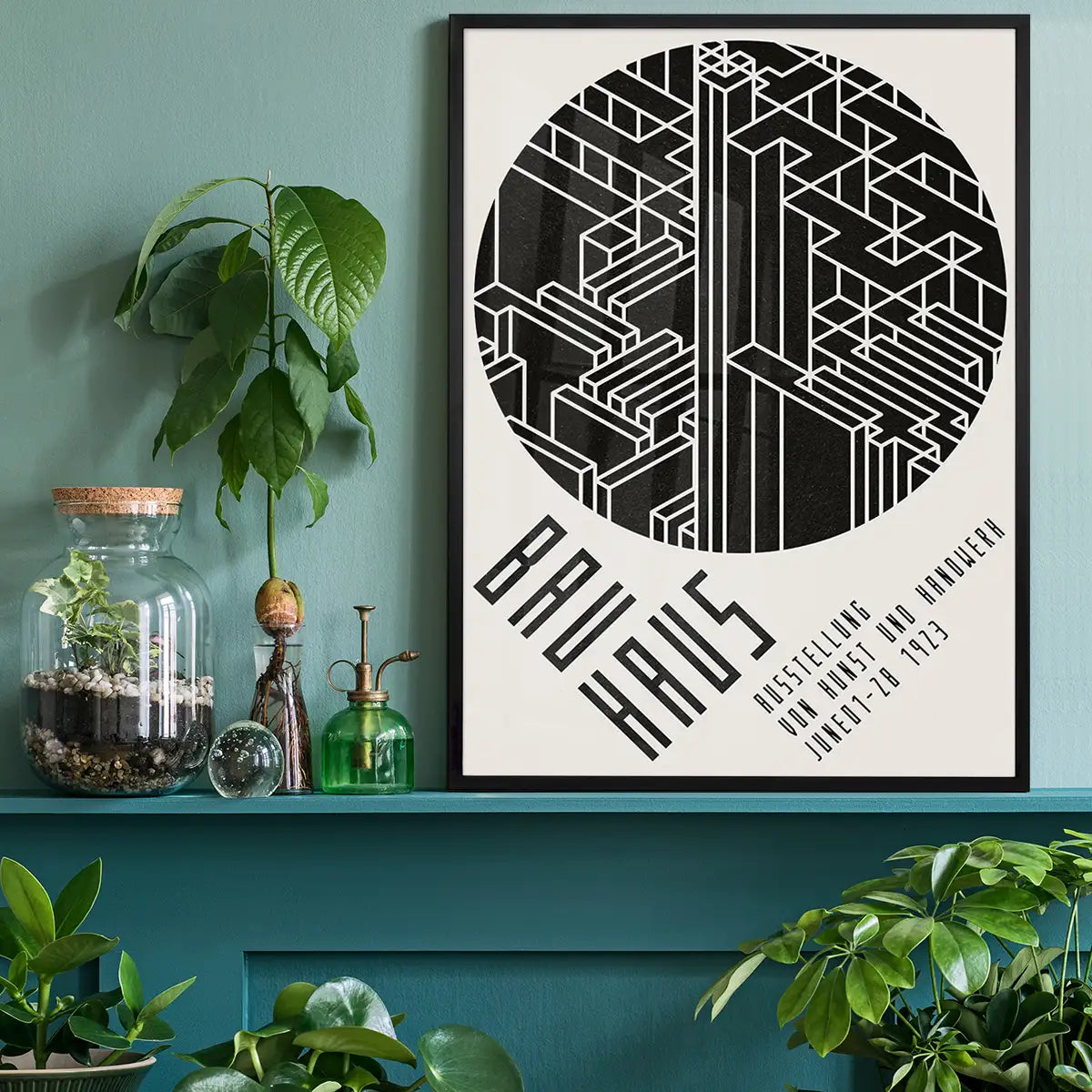 Bauhaus Circle City Black & White Print
