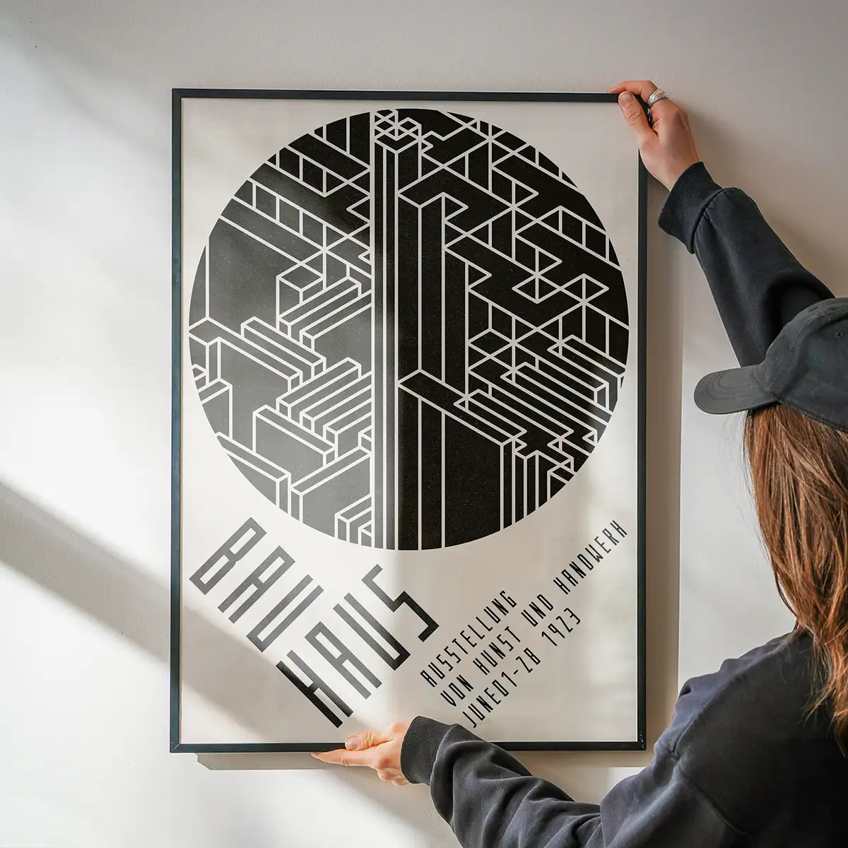 Bauhaus Circle City Black & White Print