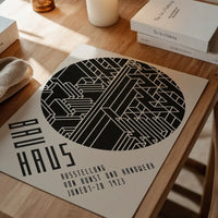 Bauhaus Circle City Black & White Print
