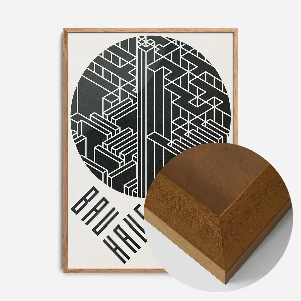 Bauhaus Circle City Black & White Print