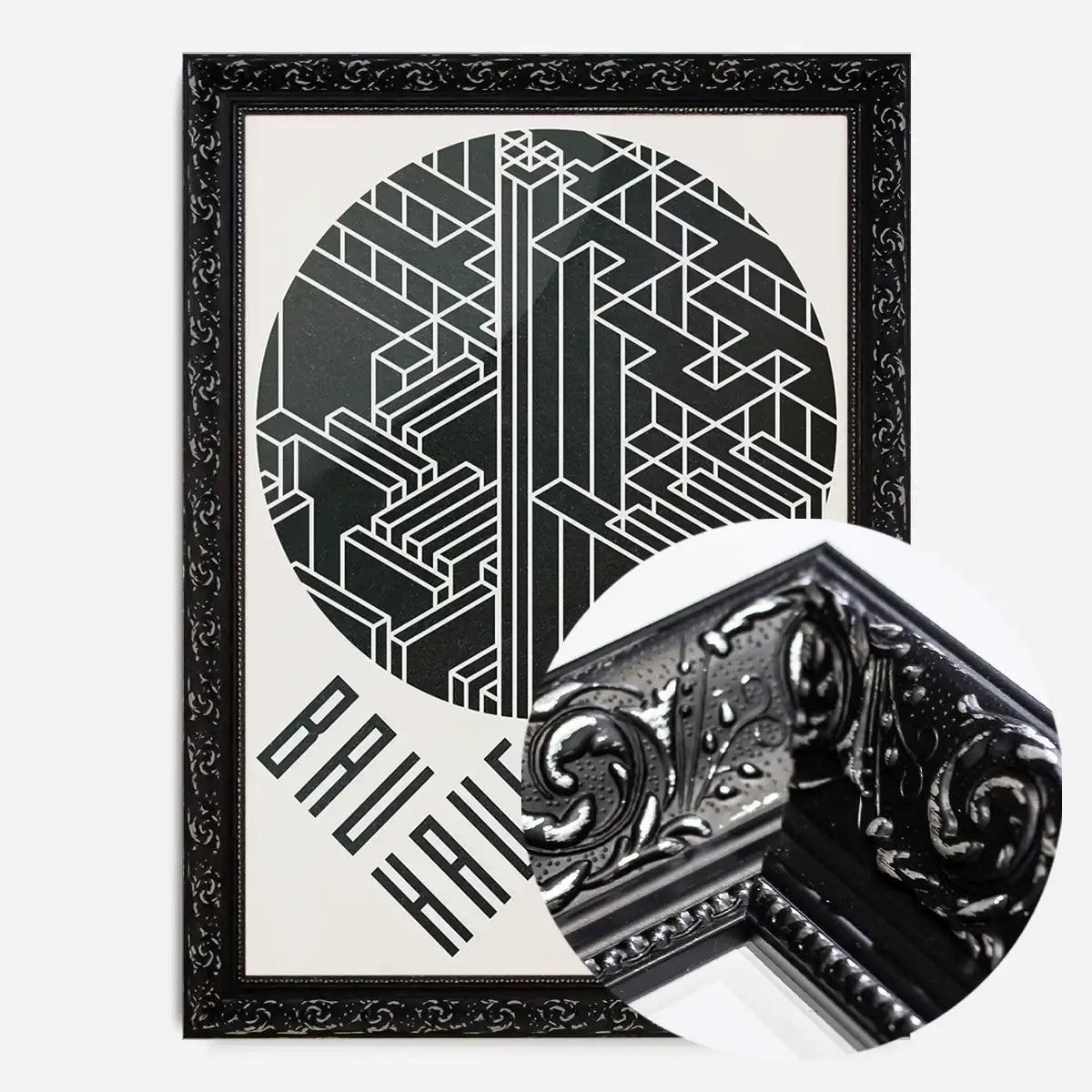 Bauhaus Circle City Black & White Print