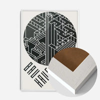 Bauhaus Circle City Black & White Print