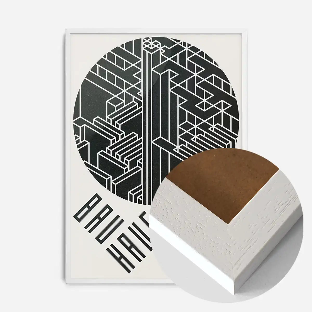 Bauhaus Circle City Black & White Print