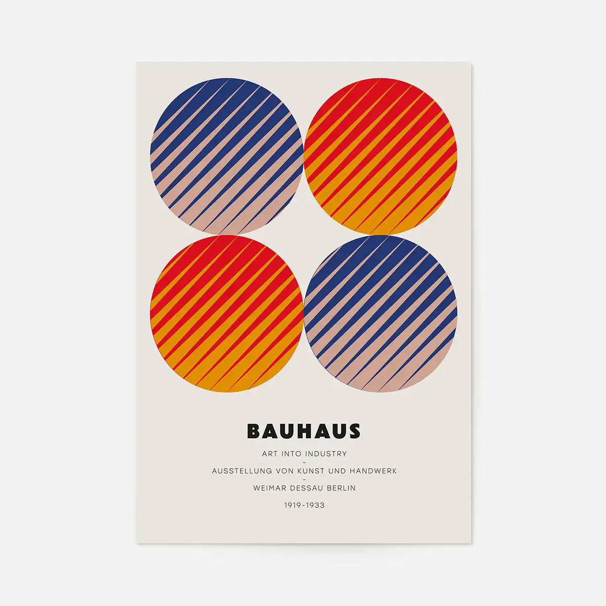 Bauhaus Circles Colour Print