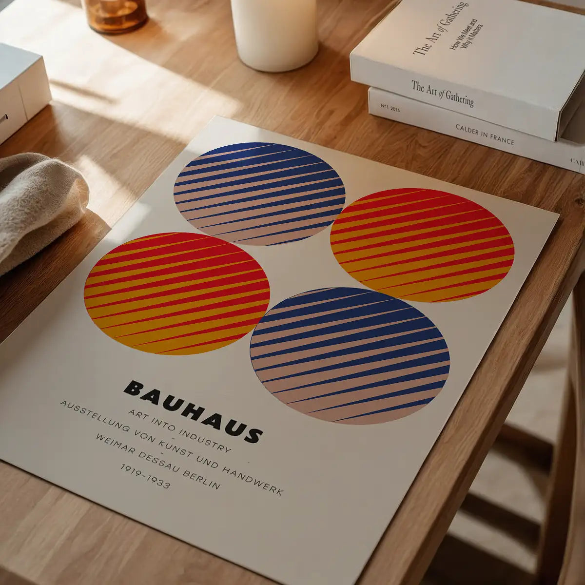 Bauhaus Circles Colour Print