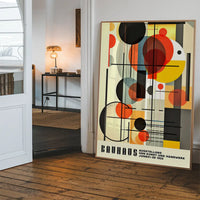 Bauhaus Industrial Geometric Shapes Print