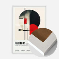 Bauhaus Black & Red Circles Print