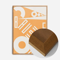 Bauhaus Sharp Angled Letters Orange Print