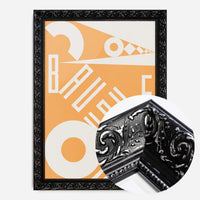 Bauhaus Sharp Angled Letters Orange Print