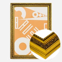 Bauhaus Sharp Angled Letters Orange Print
