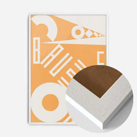 Bauhaus Sharp Angled Letters Orange Print