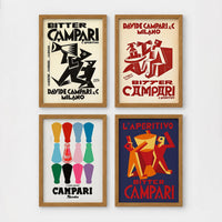 Set of 4 framed prints, vintage jazz concert posters: a "Nina & Miles" concert poster; an "Ella" concert poster; a "John Coltrane & Miles Davis" concert poster; and a "Billie Holiday" show poster — unframed