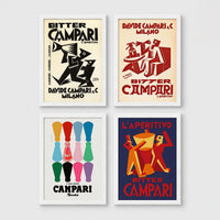 Set of 4 framed prints, vintage jazz concert posters: a "Nina & Miles" concert poster; an "Ella" concert poster; a "John Coltrane & Miles Davis" concert poster; and a "Billie Holiday" show poster — unframed