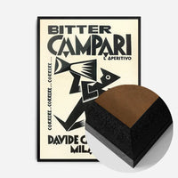 Vintage Black & White Megaphone Campari Drinks Print