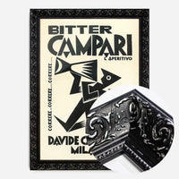Vintage Black & White Megaphone Campari Drinks Print
