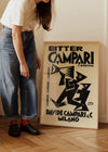 Vintage Black & White Megaphone Campari Drinks Print