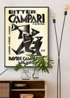 Vintage Black & White Megaphone Campari Drinks Print