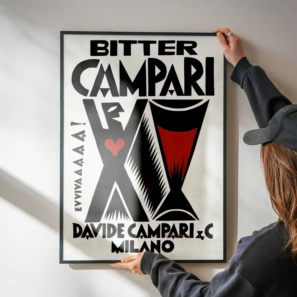 Vintage Bitter Campari Black & White Milano Print
