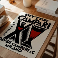 Vintage Bitter Campari Black & White Milano Print