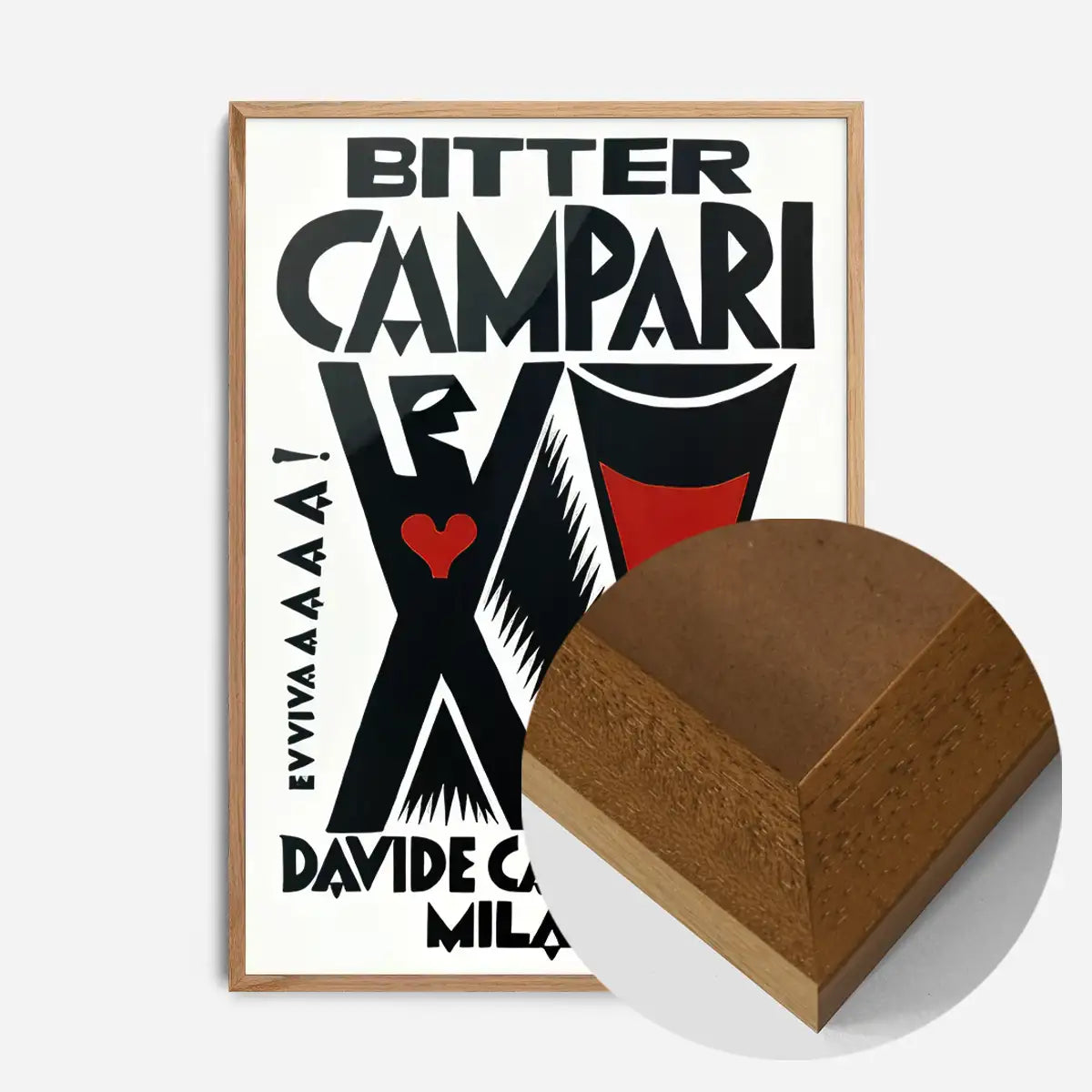 Vintage Bitter Campari Black & White Milano Print