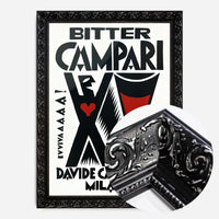Vintage Bitter Campari Black & White Milano Print