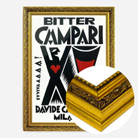 Vintage Bitter Campari Black & White Milano Print