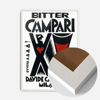 Vintage Bitter Campari Black & White Milano Print