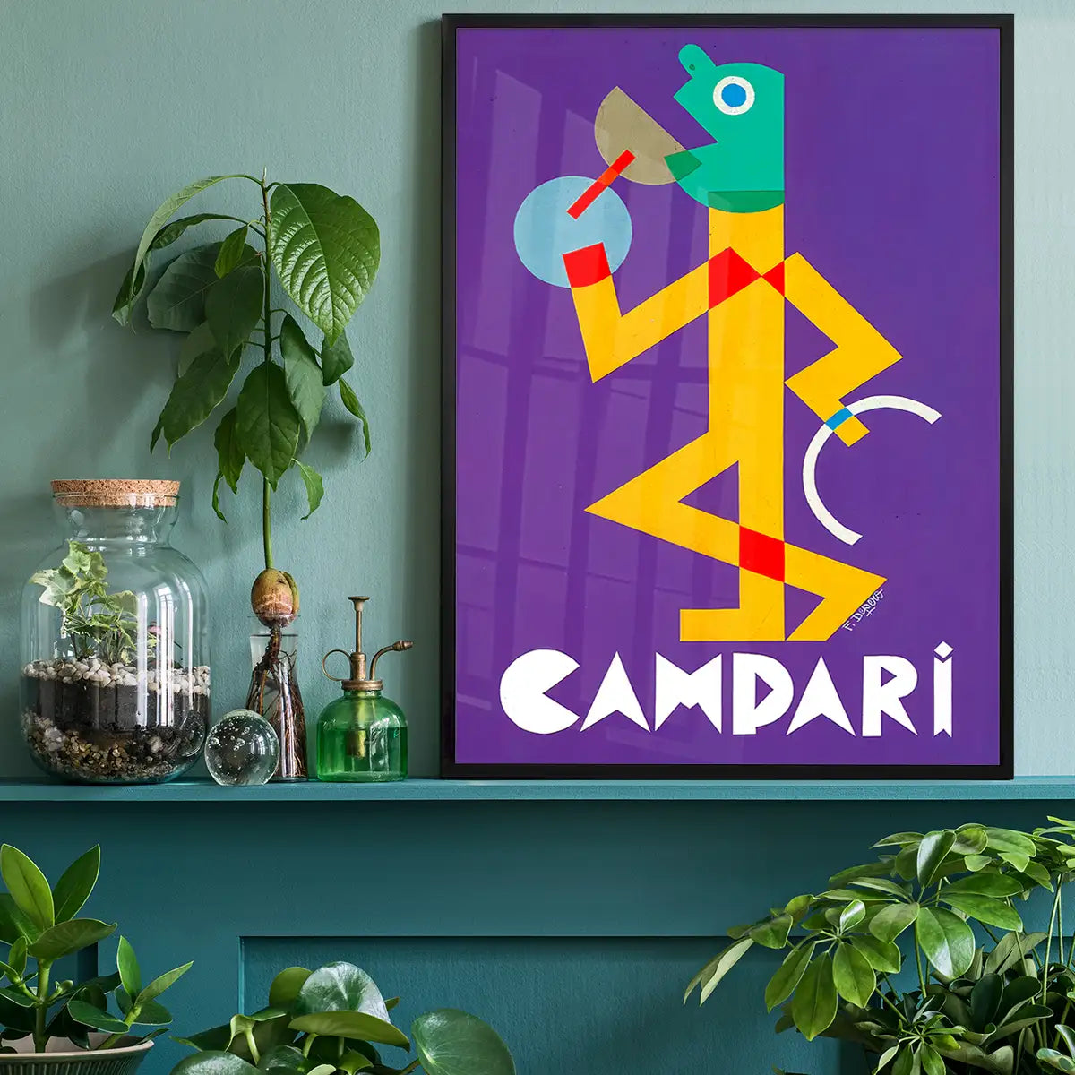 Vintage Purple Campari Drinks Poster