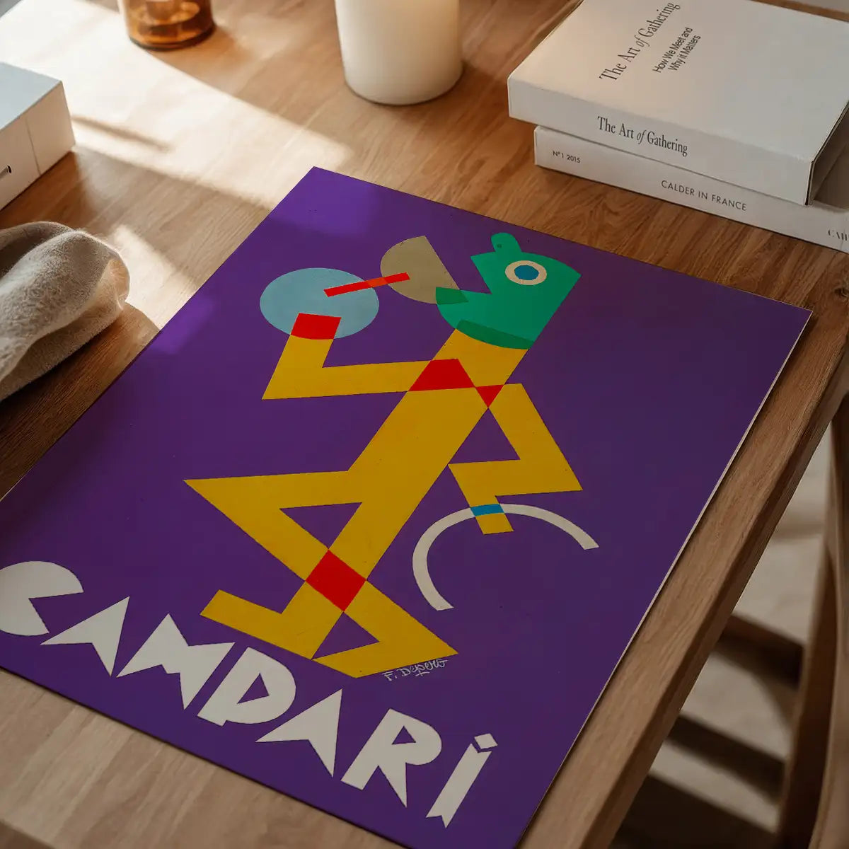 Vintage Purple Campari Drinks Poster