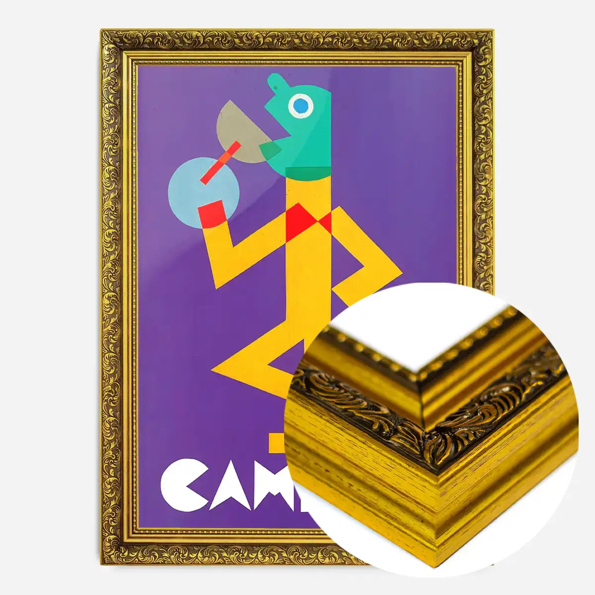 Vintage Purple Campari Drinks Poster