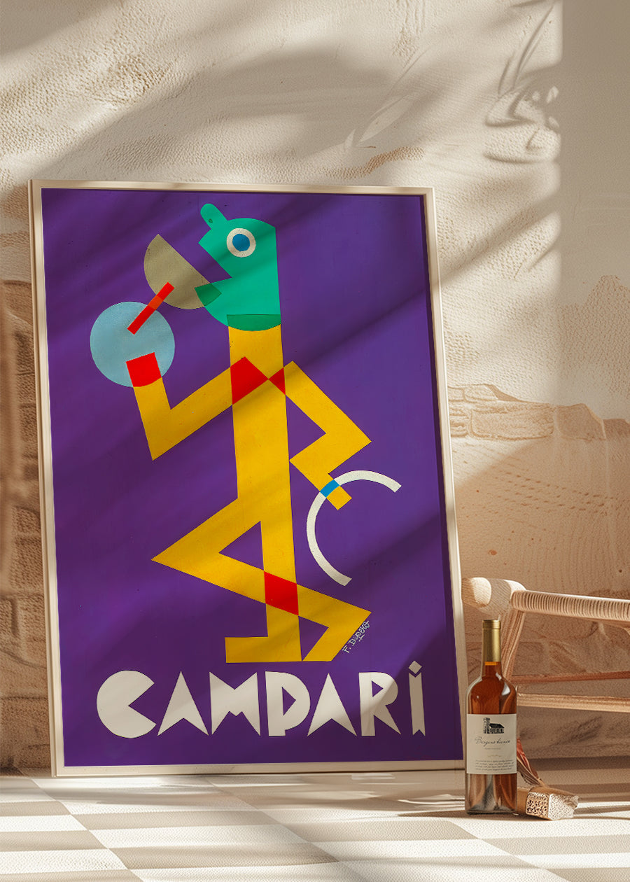 Vintage Purple Campari Drinks Poster