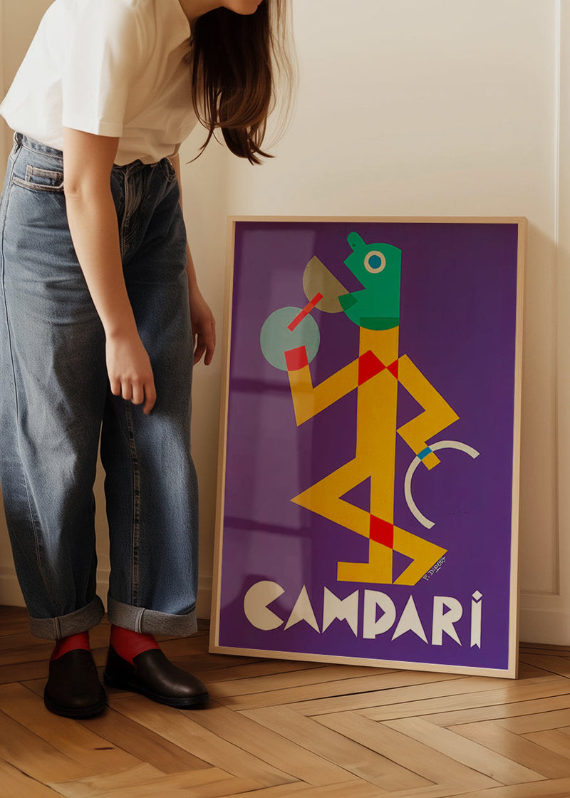 Vintage Purple Campari Drinks Poster